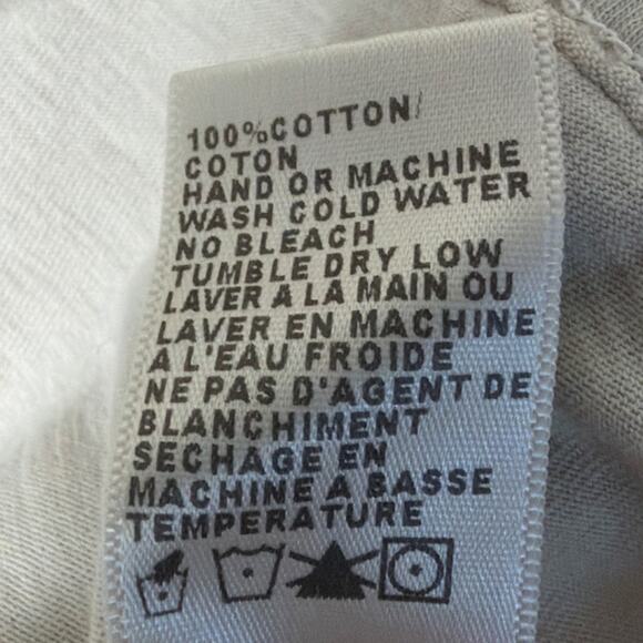 Standard James Perse Tee Relaxed Fit V-Neck Long Sleeve Beige Designer Basic M - Picture 9 of 9